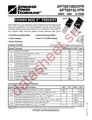 APT6015LVFRG datasheet  